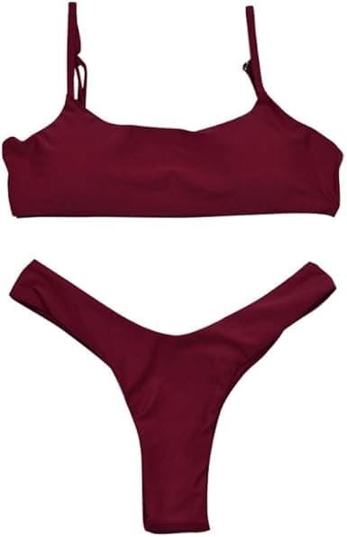 Dame 1-delt bikini Lavtaljet Tanga badedragt~CJY