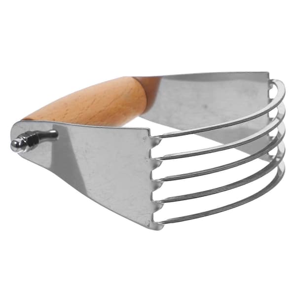 Dejskærer og dejspatel i rustfrit stål med ergonomisk greb til bagning af brød, pizza og kager