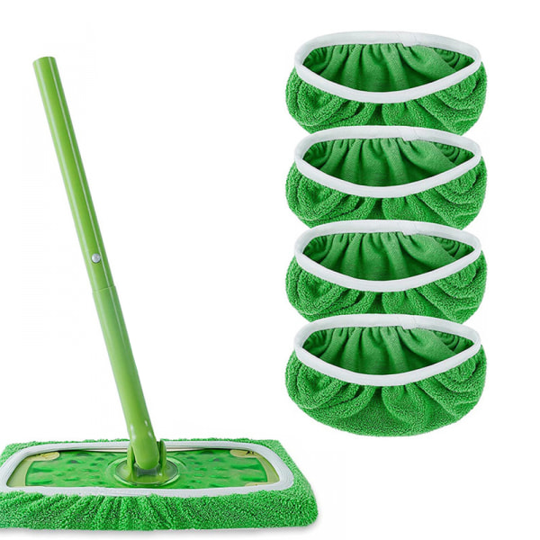 Kompatibel Swiffer Sweeper Mop ersättningsdynor, trasor för Swiffer golvmopp, återanvändbart cover 4PCS