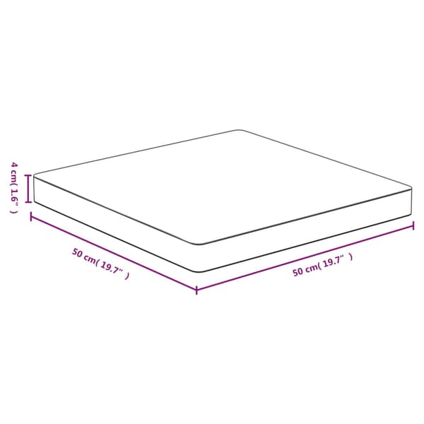 vidaXL Bordplade 50x50x4 cm bambus Brun 7500