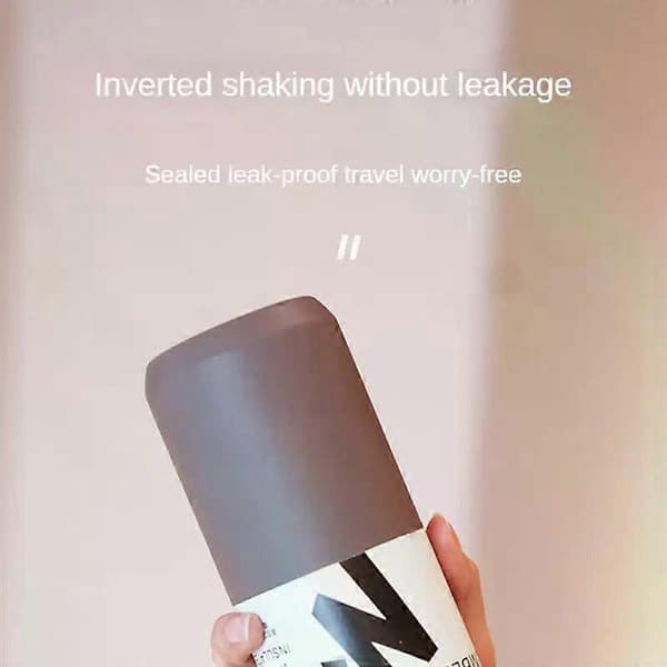 550ML Tumbler Termosflaska Stor Kapacitet Med Sugrör Rostfritt Stål Kall och Varm Termoskopp (Grå)