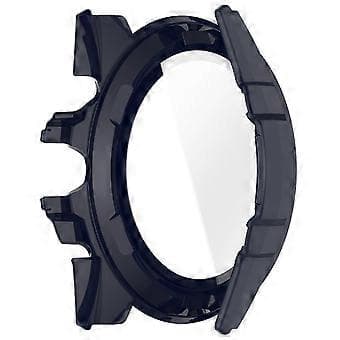 Compatible for TicWatch Atlas Watch Case PC Frame Protection with Tempered Glass Screen Protector (Dark Blue)