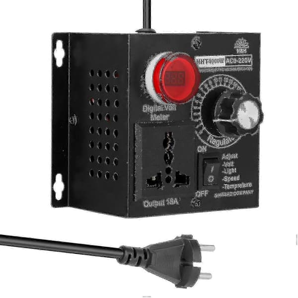 EU-stik 4000W AC 220V SCR-spændingsregulator variabel hastighed temperatur lys