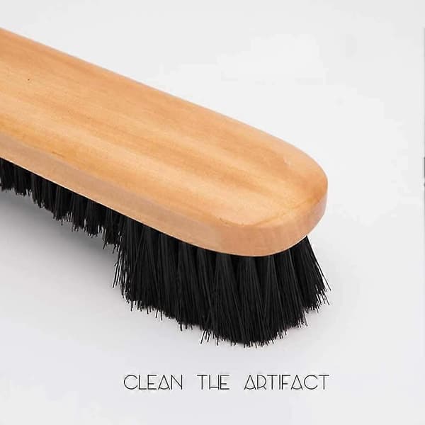 9\" Pool Table and Rail Brush with Cue Shaft Cleaner