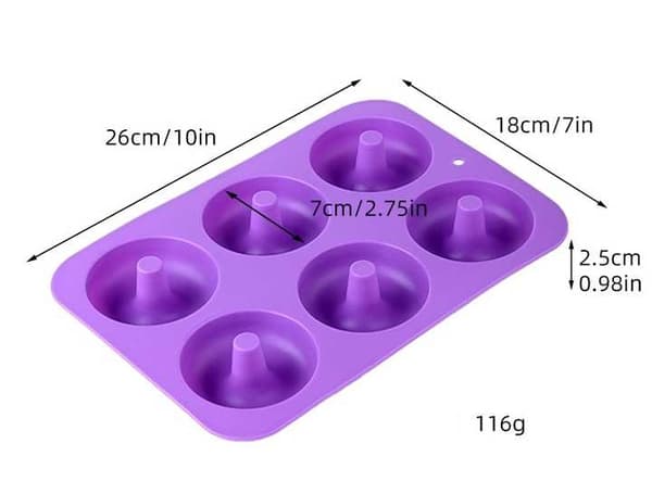 Silikon Donutform – 6 hålrum Bakform för Perfekta Donuts Silikonform 120