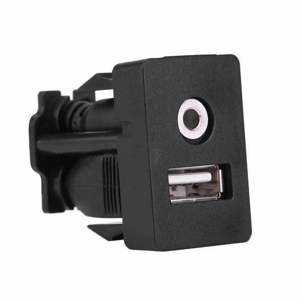 Bil Båt Dash Flush USB-port 3,5 mm AUX Jack Forlengelseskabel Monteringspanel