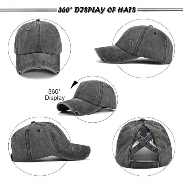 Dame baseballcaps med hestehale, baseballcaps dame solhatt solbeskyttelse