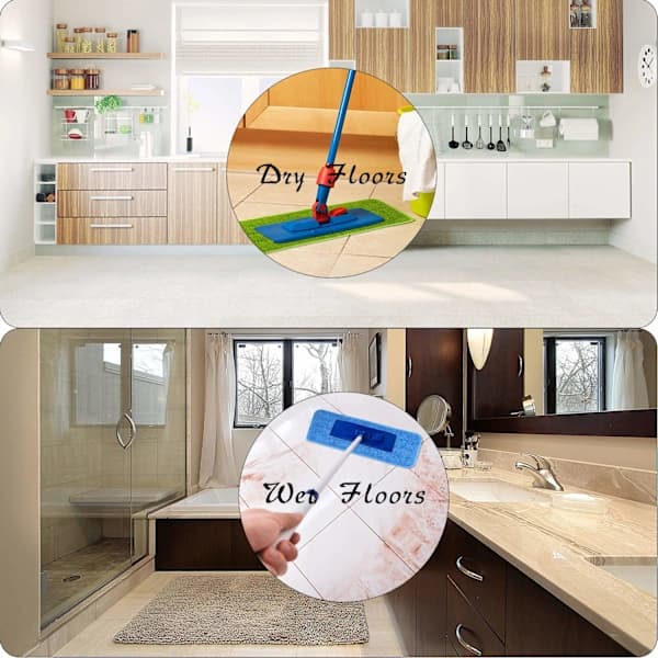 4-pack Spraymoppdynor Mikrofibermoppar Refill Dynor Reveal Mopphuvud Ersättningsdynor för Rengöring 42x14cm
