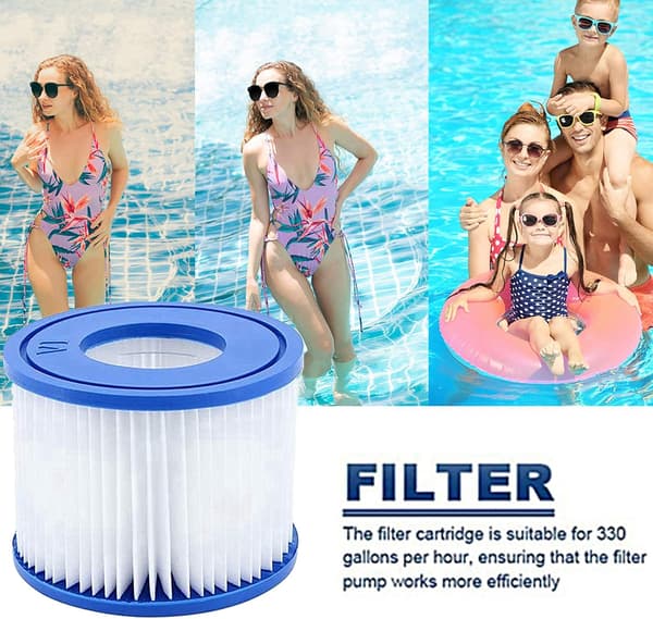 Udskiftningsfilterpatroner til Bestway VI, til Lay-Z-Spa Miami, til Coleman SaluSpa Filter 90352E Poolfilter (6-pak)