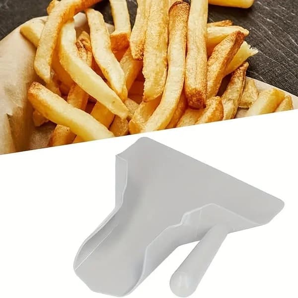 1 stk. Holdbar Pommes Frites-serveringsske - Ergonomisk Greb, Perfekt til Hjemmet & Restaurant | Ideel til Nødder, Bønner & Snacks