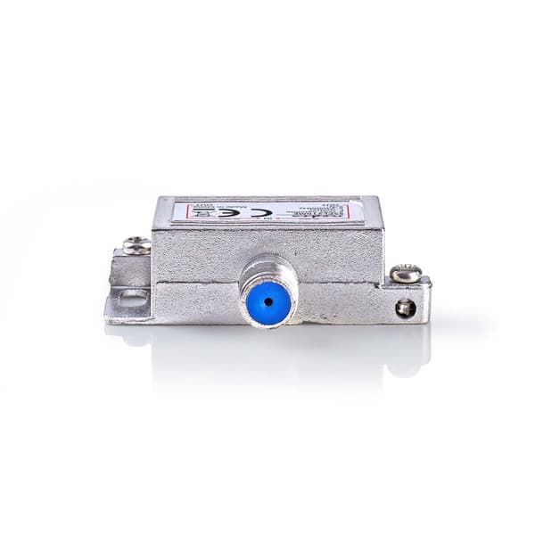 Satellit-splitter 5-2400 MHz 6,5 dB 1 ind 2 ud 75 Ohm zink sølv Silver