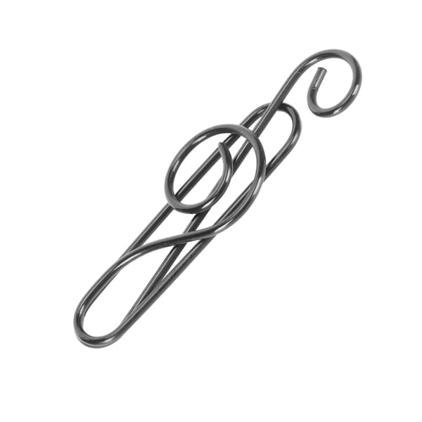 100 Pcs Music Note Paper Clips Creative Cute Music Wire Bookmark Paper Clip Compact Portable for File Classification Black