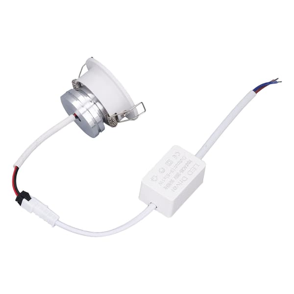 LED Recessed Spot Mini Adjustable Angle Aluminum Recessed Ceiling Light White 85‑265V Cool White 6000K