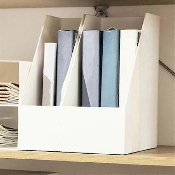 Desktop Book Organizer Rack Home Office Storage Box Book Stationery Storage Rack Vertical Stackable Fr