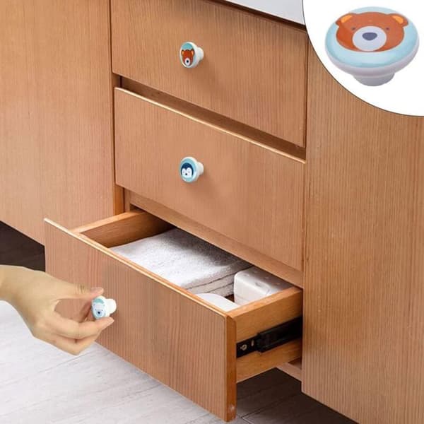 Ceramic cabinet knobs, ceramic cabinet knobs with screws, animal pattern furniture handle knobs