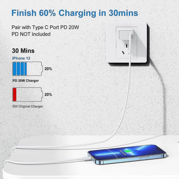 Usb C–Lightning-kaapeli 2m, 2 kpl iPhone-laturikaapeli 2m Apple Usb C -laturille