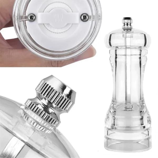 [CA] Pepper Mill - Acrylic Salt and Pepper Grinders Adjustable Coarseness With Ceramic Rotor Kitchen Accessories As Shown