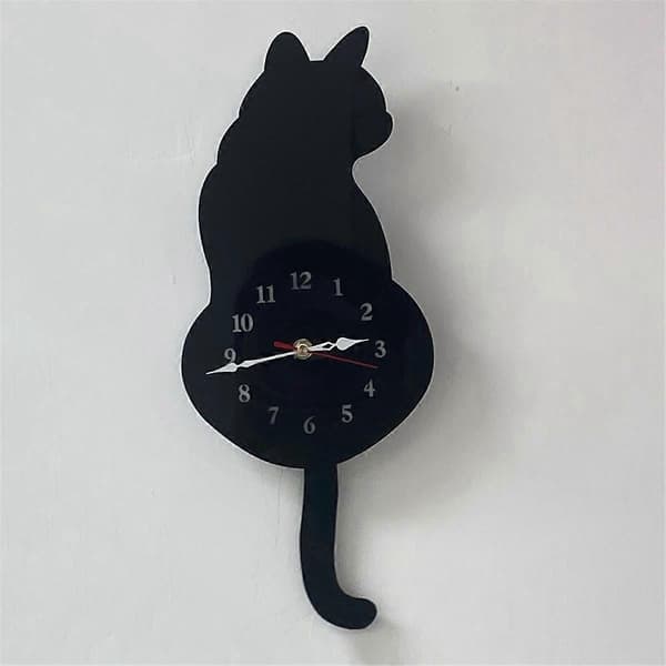 Vit Kat Pendel Vægur, Katte-ur