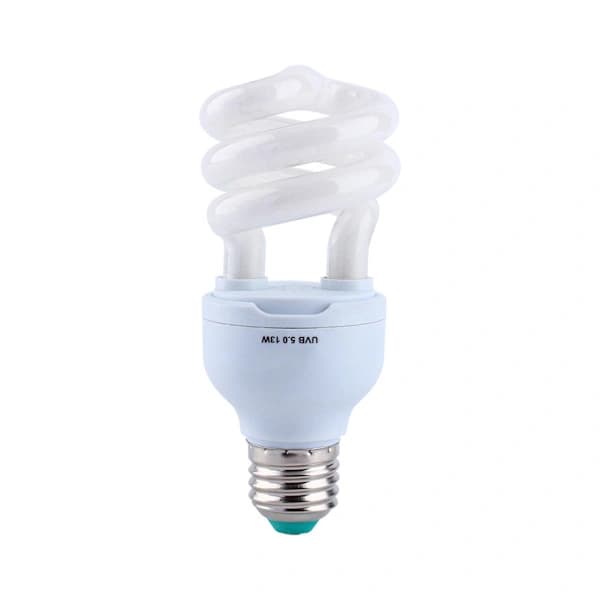 Energibesparende UVB krybdyrlampe - 13W, E27-fatning
