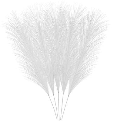 Easter feathers / plume White 5-pack polyester Cult Design Vit white