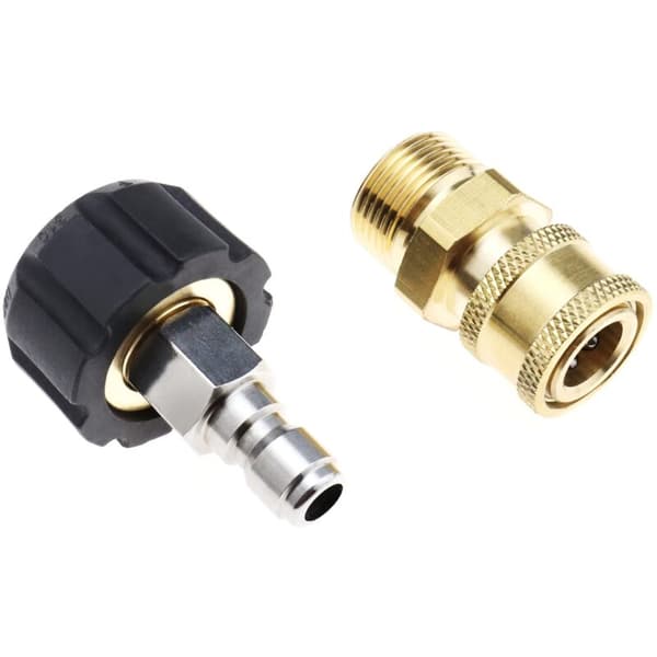 2 stk Slangeadaptere for Høytrykkspyler M22 14mm Hun til 1/4