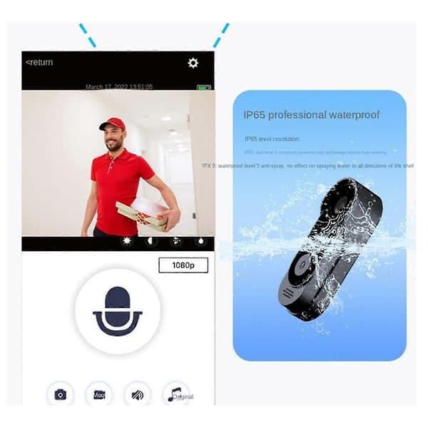 Tuya Wireless Video Doorbell WIFI HD Outdoor Phone Doorbell Camera Support Security Video Intercom