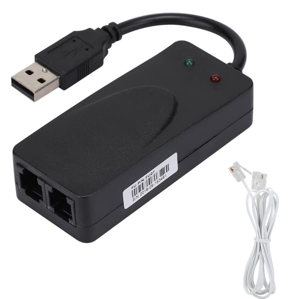 Dobbeltport USB2.0 56K ekstern faxmodemdriver til Windows 7/8/10/XP
