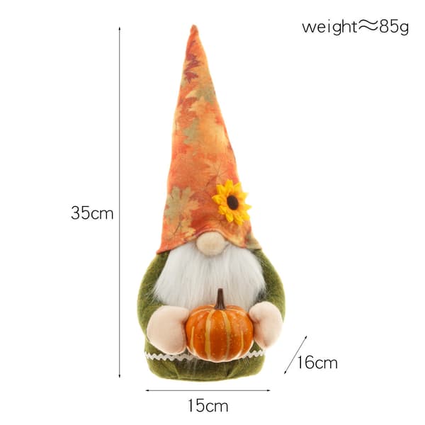 1 st Tacksägelse Skörde Pumpa Docka Ansiktslös Docka Höst Rudolph Tomte Ornament Stil 1