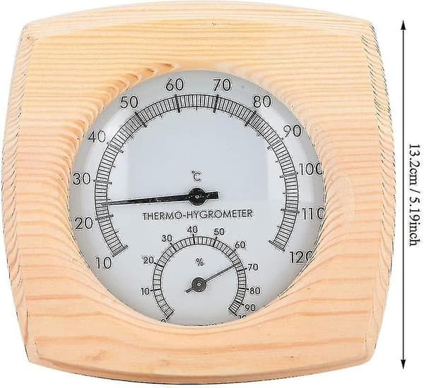 Träbastu Termometer Hygrometer Basturum Gran Urtavla Hygrometer Termometer