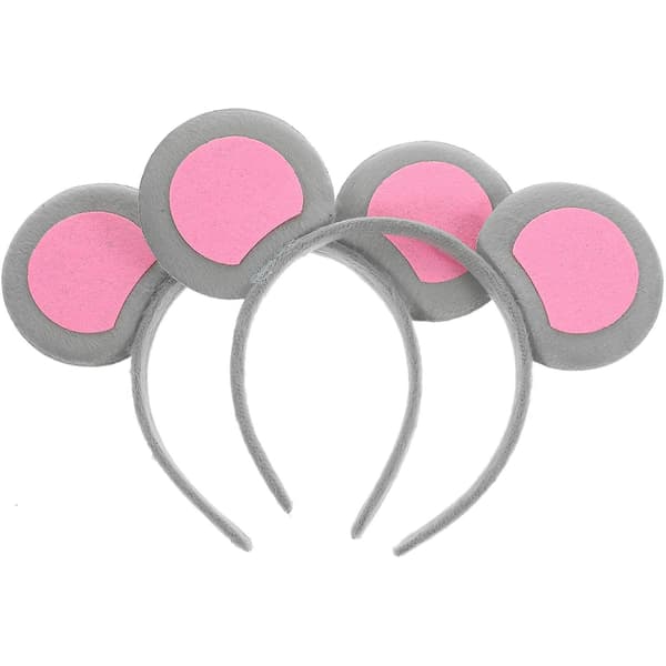 2 stk Museører Hårbånd Grå Cosplay Fest