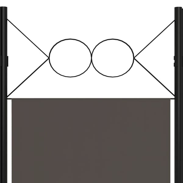 vidaXL Rumdeler 3 paneler antracit 120x180 cm Antracit silver