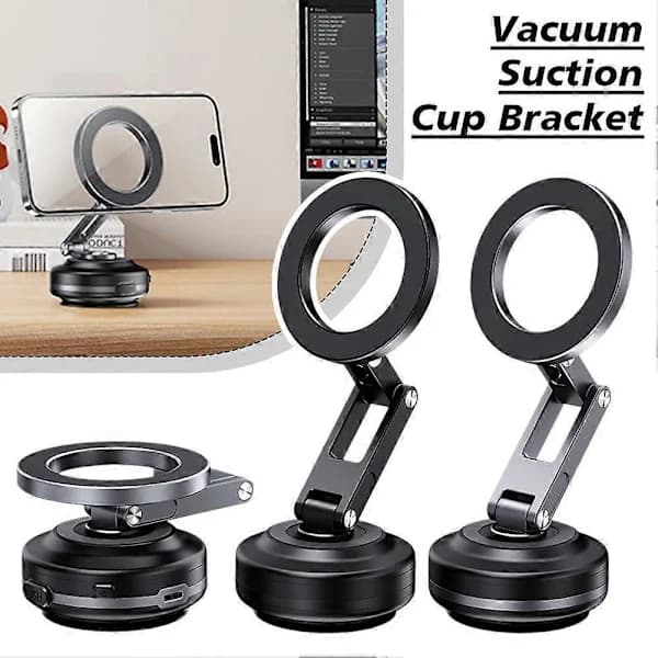 Foldable Mount Vacuum Suction Cup Magnetic Navigation Car Holder
