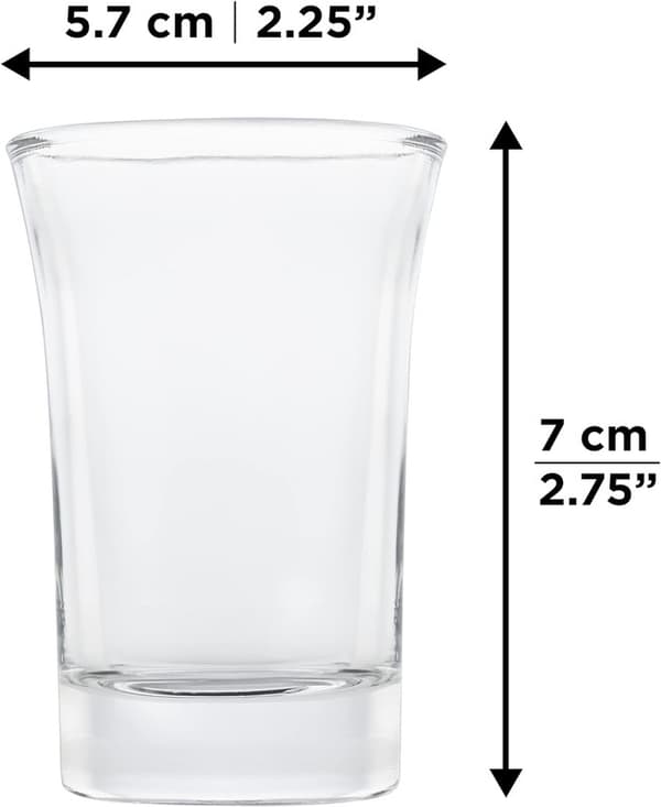 Tung bas shotglas 4-delt sæt