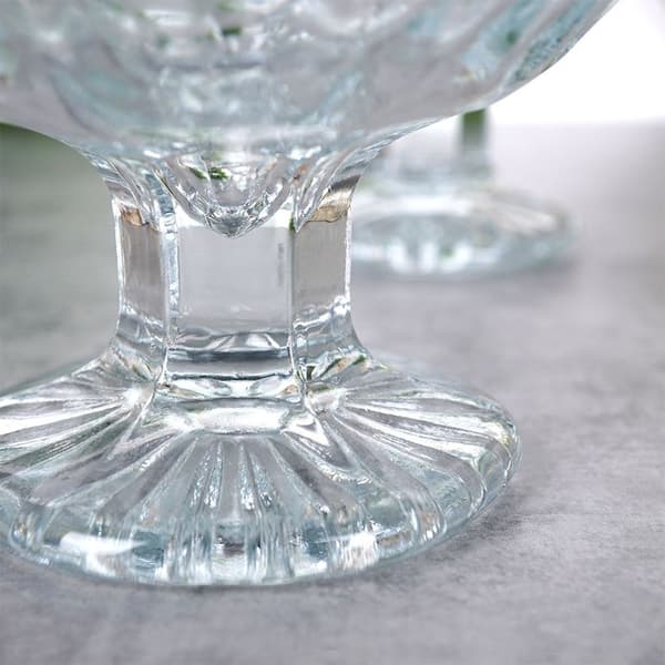Tre eleganta dessertskålar i glas, tål maskindisk
