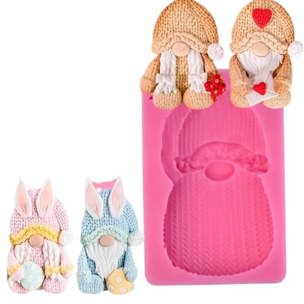 Julemanden Silikoneform – Bakecake Rosa pink