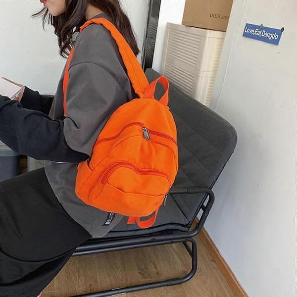School Backpack Travel Laptop Backpack School Bag for Student Daypack Bookbag Orange Orange
