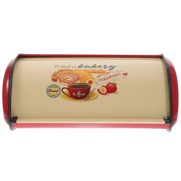 Hot Sale! Bread Box Kitchen Bread Storage Bread Basket Countertop Bread Box Kitchen Metal Bread Container-Glad