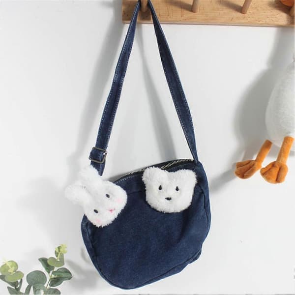 Lovely Rabbit Bear Plush Doll Brooch Pin Bag Decor Jacket Lapel Accessory White Small Bear White Small Bear