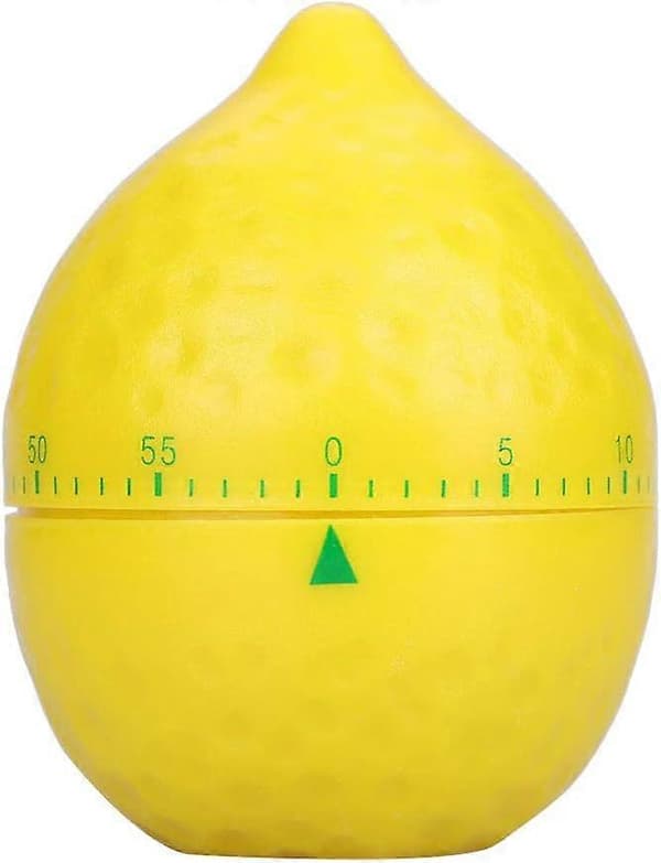 Køkkenur i mekanisk form af citron, manuel timer til madlavning