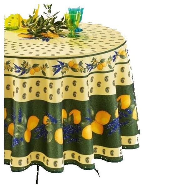 Dukar - PROMO LINGE - Provençale Citron - Polyester - 180cm - Grøn Grön