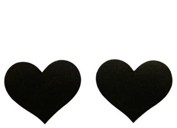 Nipplesticker - Burleski - Nännitarrat - Sydän - Musta