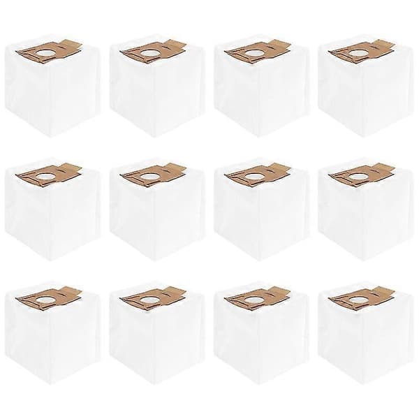 12-pack dammsugarpåsar för Deebot Ozmo T8 T8 Max T8-serien T9-serien N8 Pro Plus N8 Pro robotdammsugare