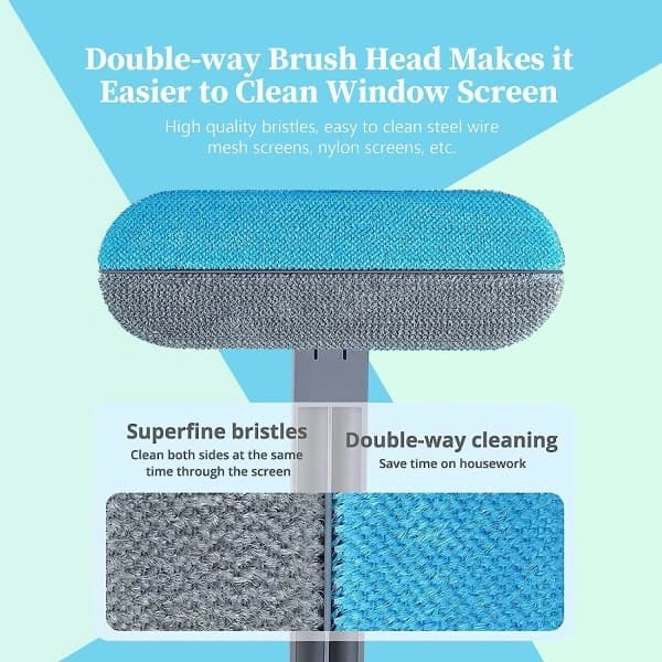 Window Cleaner with Extendable Handle, 4-in-1 Window Cleaner with Telescopic Handle, Professional Window Cleaning