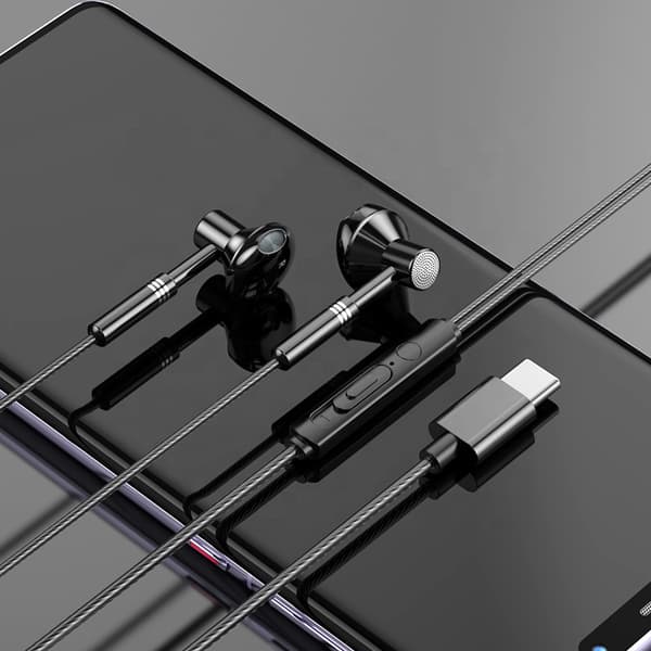 USB-C In-Ear Hovedtelefoner med Ledning DAC Sort sort