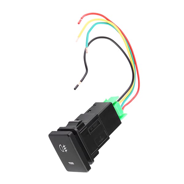 DC 12V 4-Wire Fog Light Switch with Yellow Indicator for Toyota