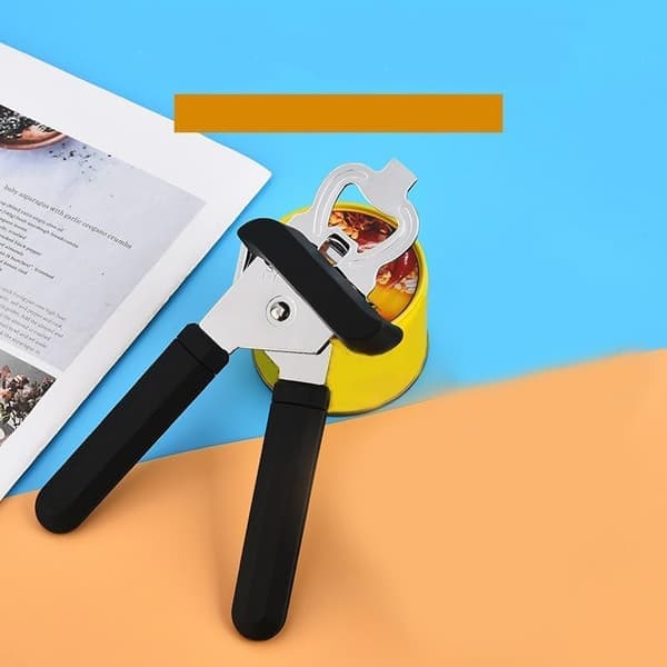 Multifunctional Can and Bottle Opener - With Sharp Stainless Steel Cutting Wheel - Ergonomic Soft Handle - 1 pc
