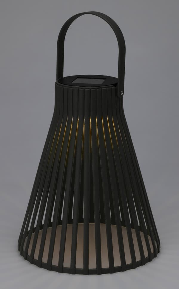 Solcellelampe Svart Lampe 14 cm Svart black