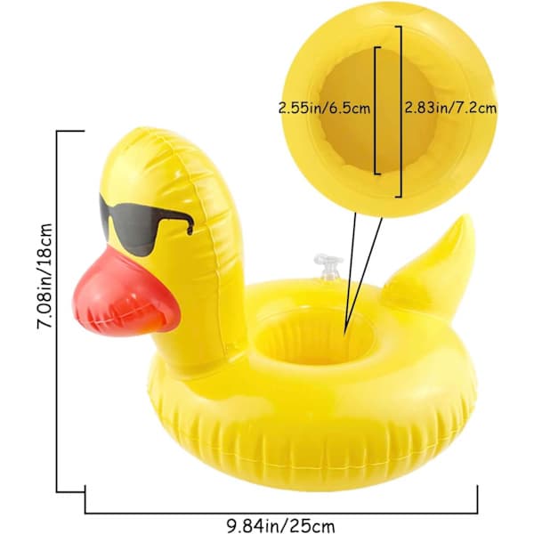 Sommar Pool Födelsedagsfest Uppblåsbar Mugg Hållare (2-pack)