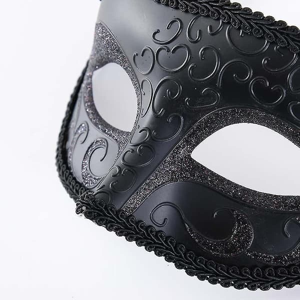 Glitrende rhinstensmaske til maskerade, parkombination