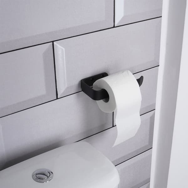 Elegant sort toiletpapirholder med monteringsdele